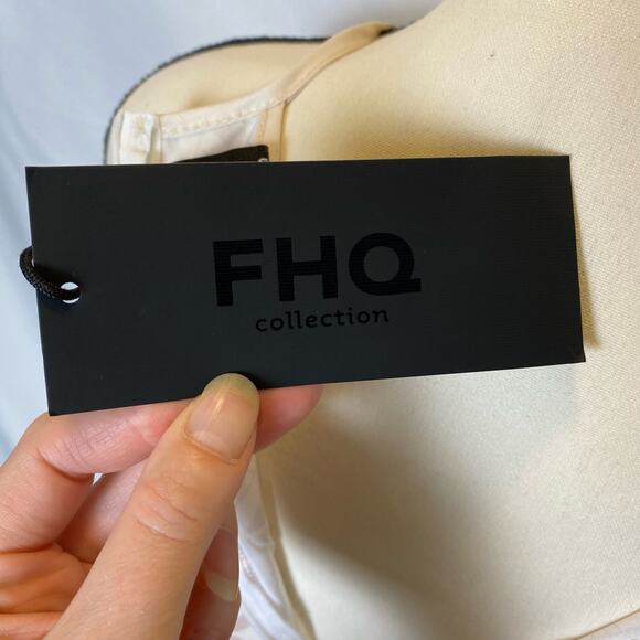 FHQ Collection Geometric High Square Neck Cut Out Maxi Dress Boho Size Small - Picture 9 of 14